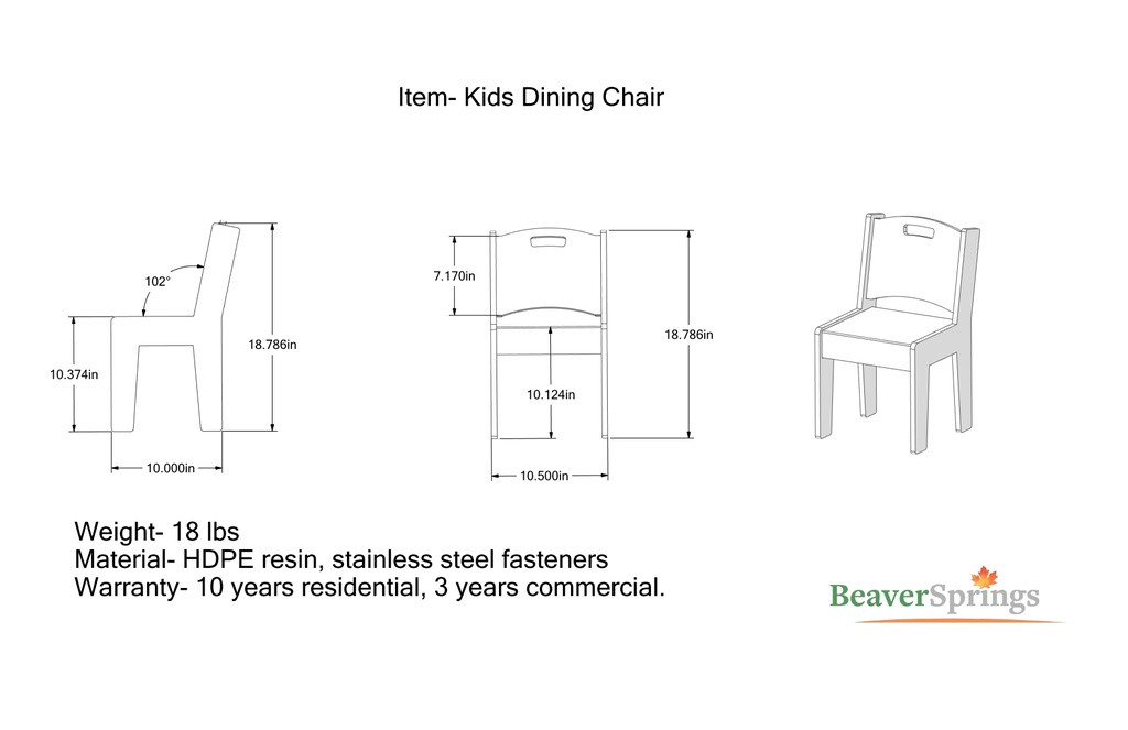 BKF-220 Kids Dining Chair