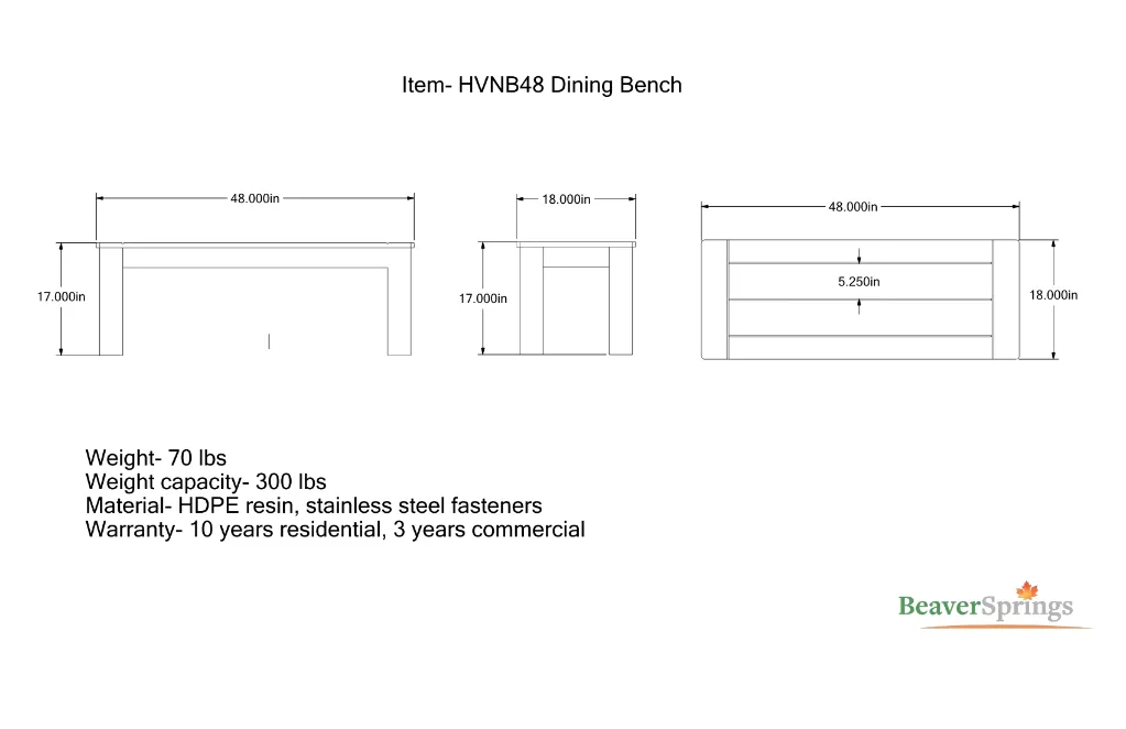 Haven dining bench 48''.webp