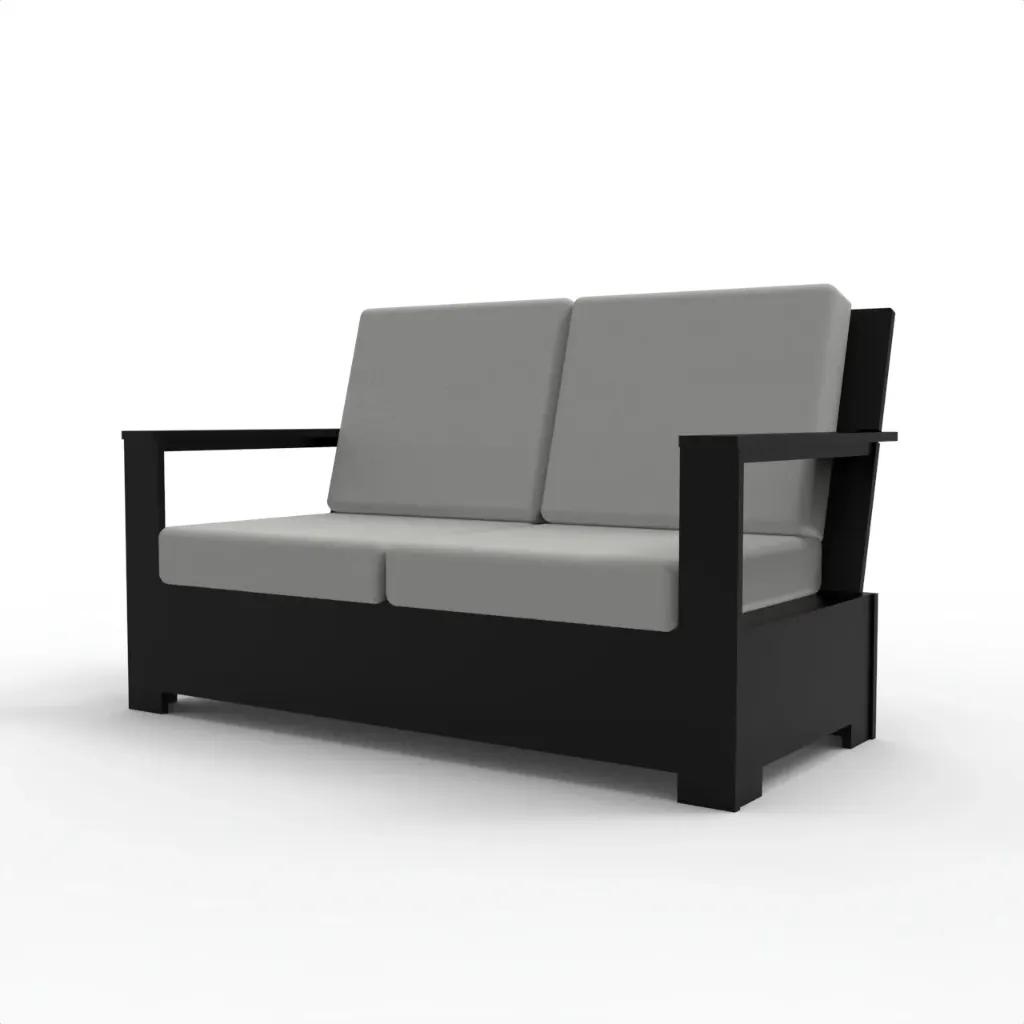 BBY-L52 Bayview Loveseat (Frame Only) (Black)