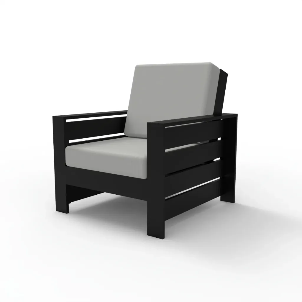 HD-CG17 Hampton Club Chair (Frame Only) (Black)