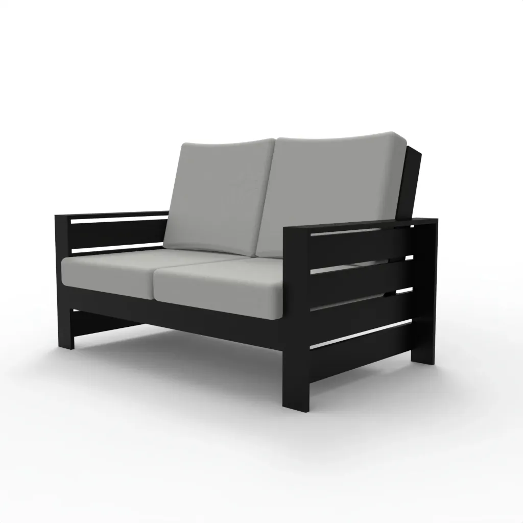 HD-L18 Hampton Loveseat (Frame Only) (Black)