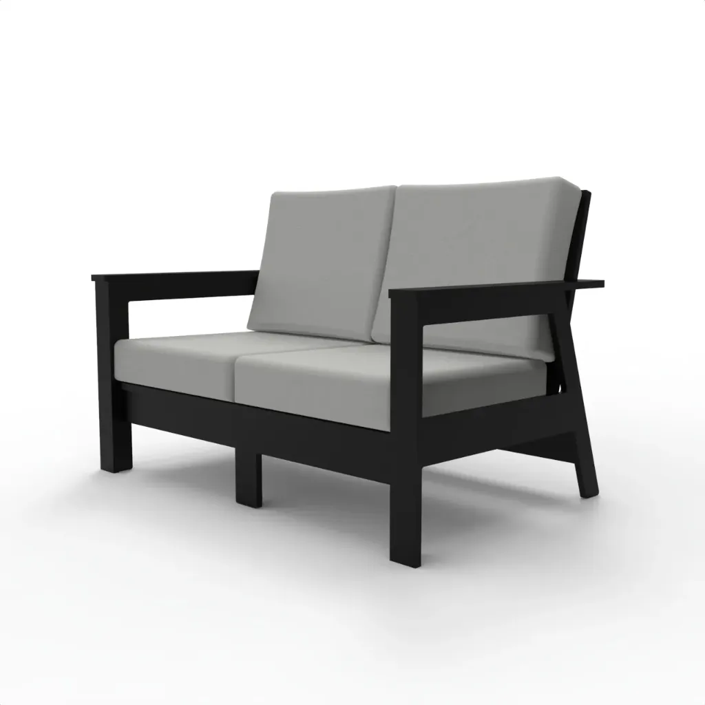 K-L07 Kimberly Loveseat (Frame Only) (Black)