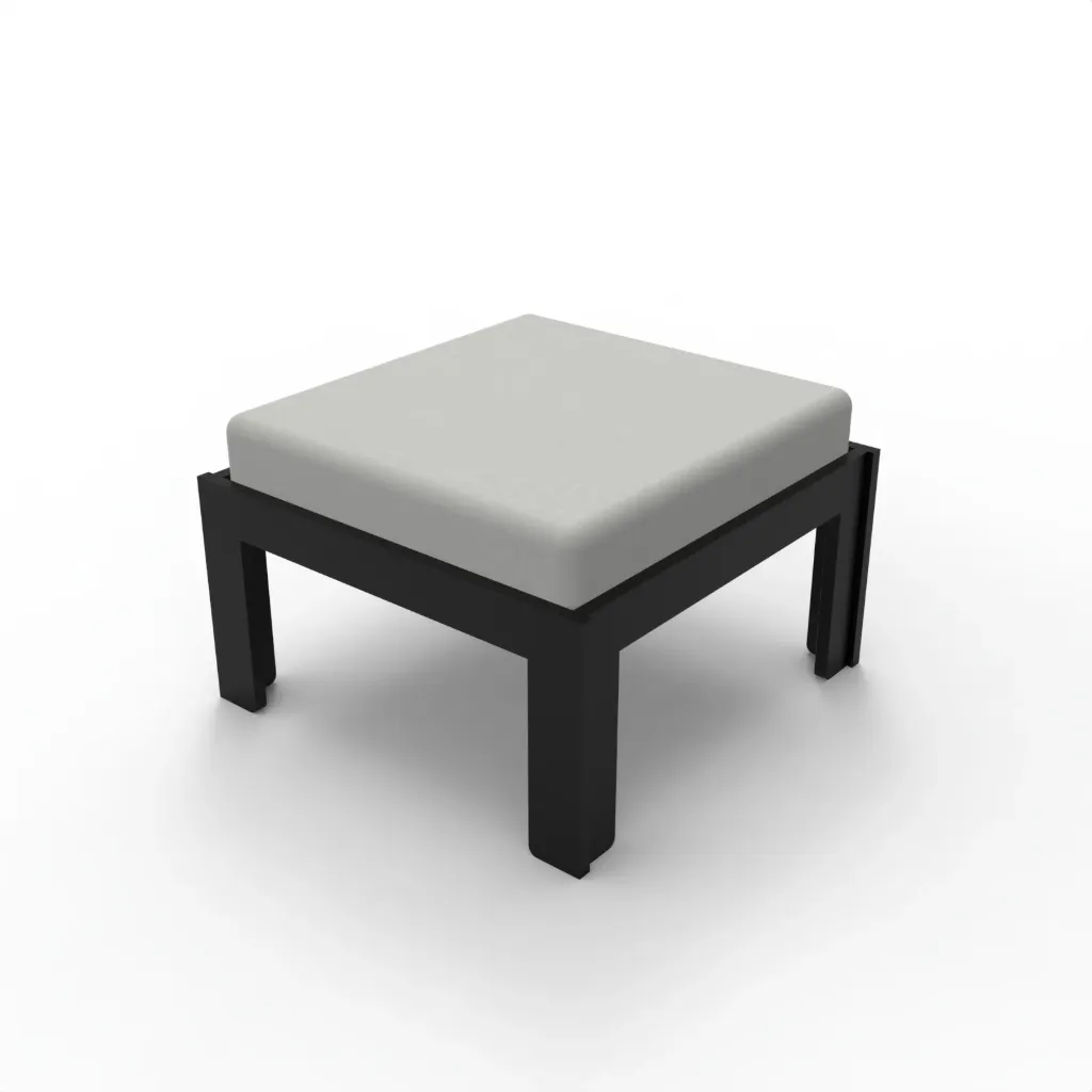 KS-O24 Ottoman (Frame Only) (Black)