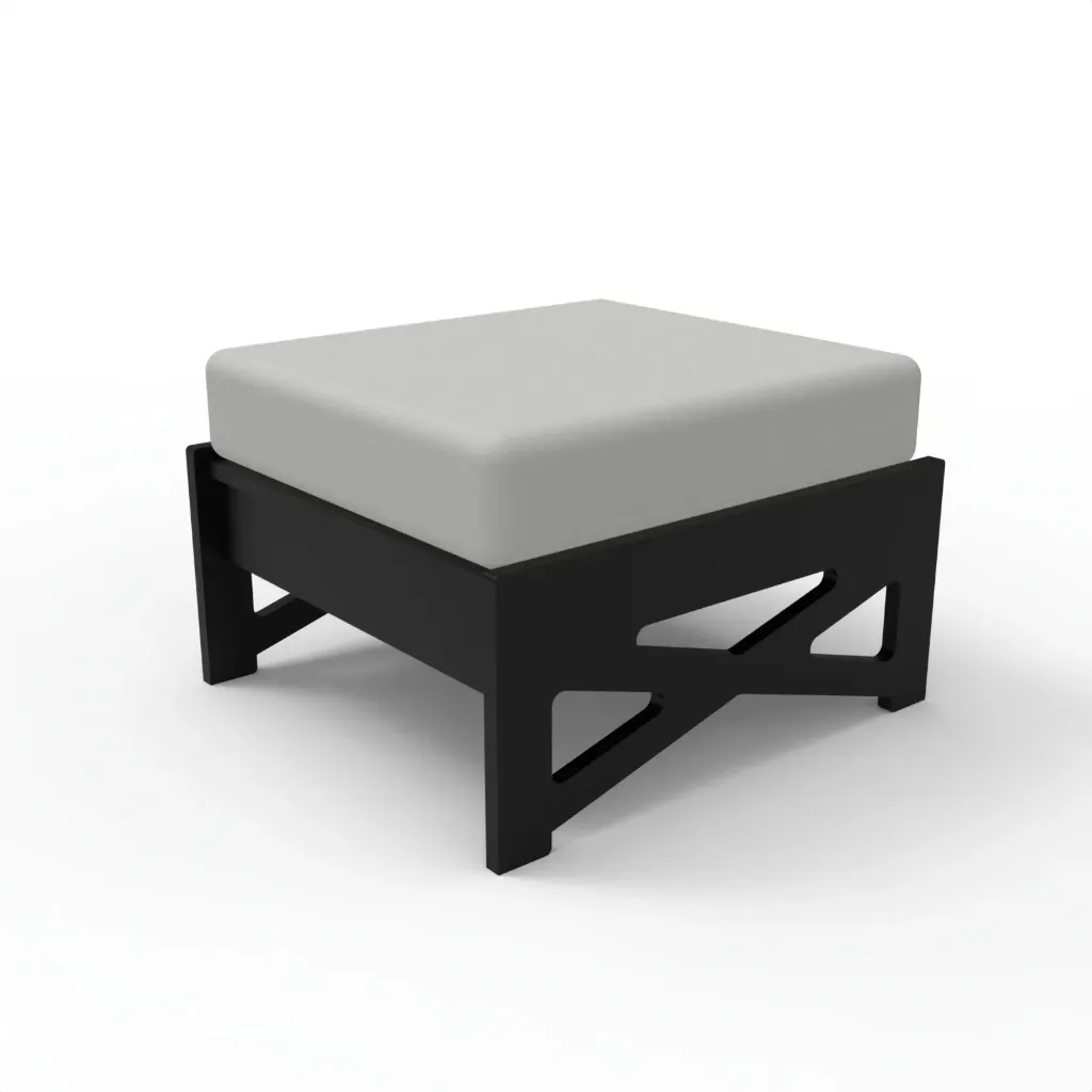 R-O06 Rocklyn Ottoman (Frame Only) (Black)