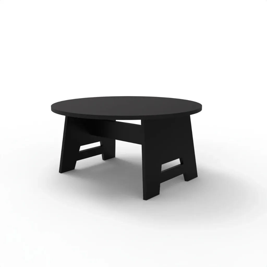 RVN-170 32'' Ravenna Round Coffee Table (Black)