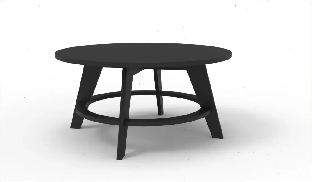 RVN-170 32'' Ravenna Round Coffee Table (Black)