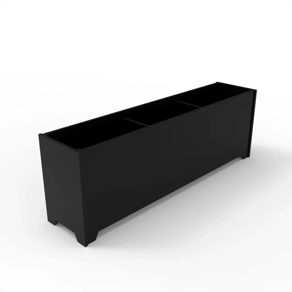 P-507 Horizontal Planter 16''x24''x72'' (Black)