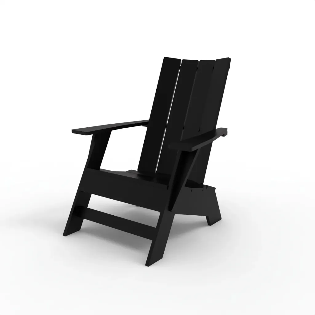 BSMAK Modern Adirondack Chair (Black)