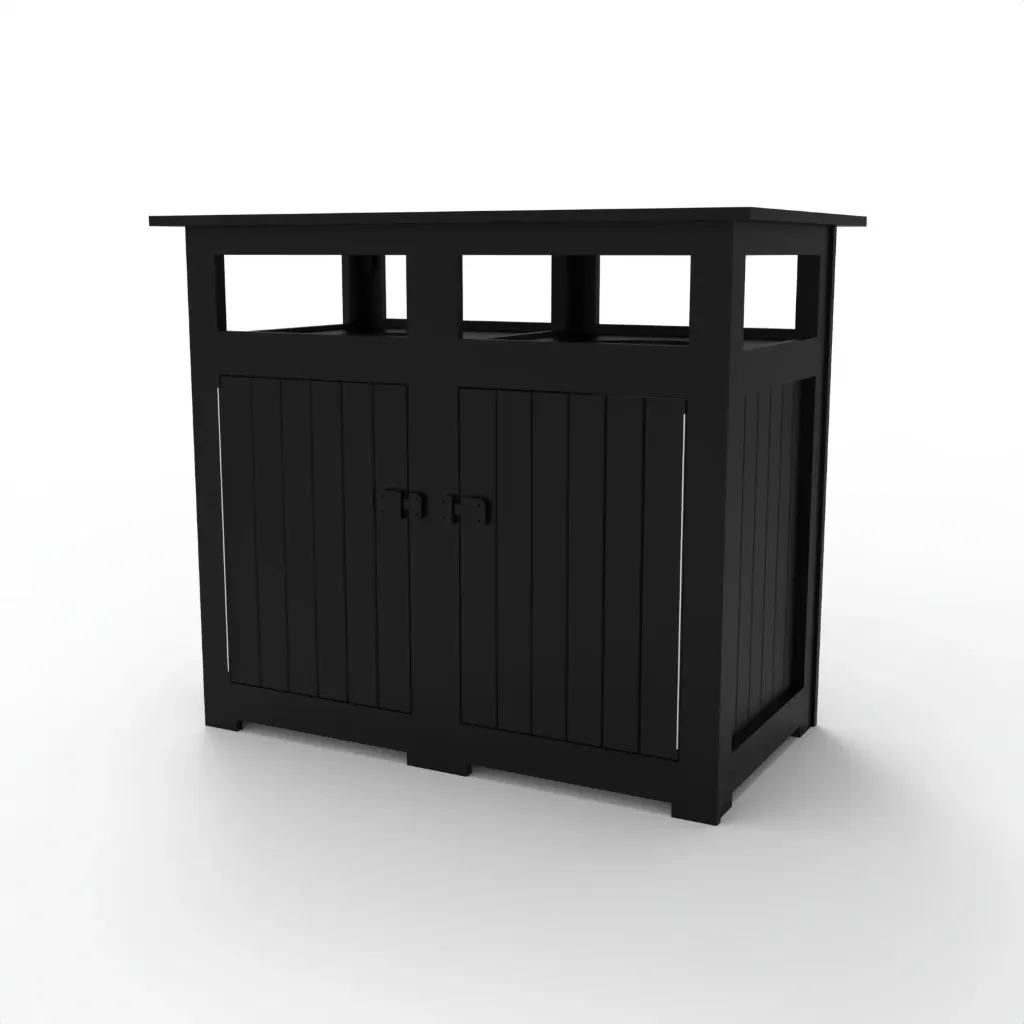 BGD-102 Double Garbage Bin (Black)