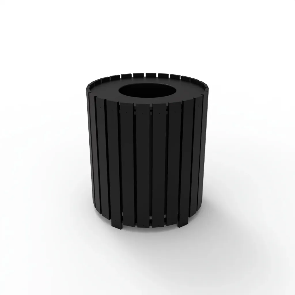 BGX-110 Round Garbage Bin (Black)