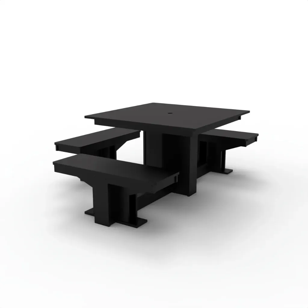 BPTS-1100W Wheelchair Accessible Picnic Table (Black)