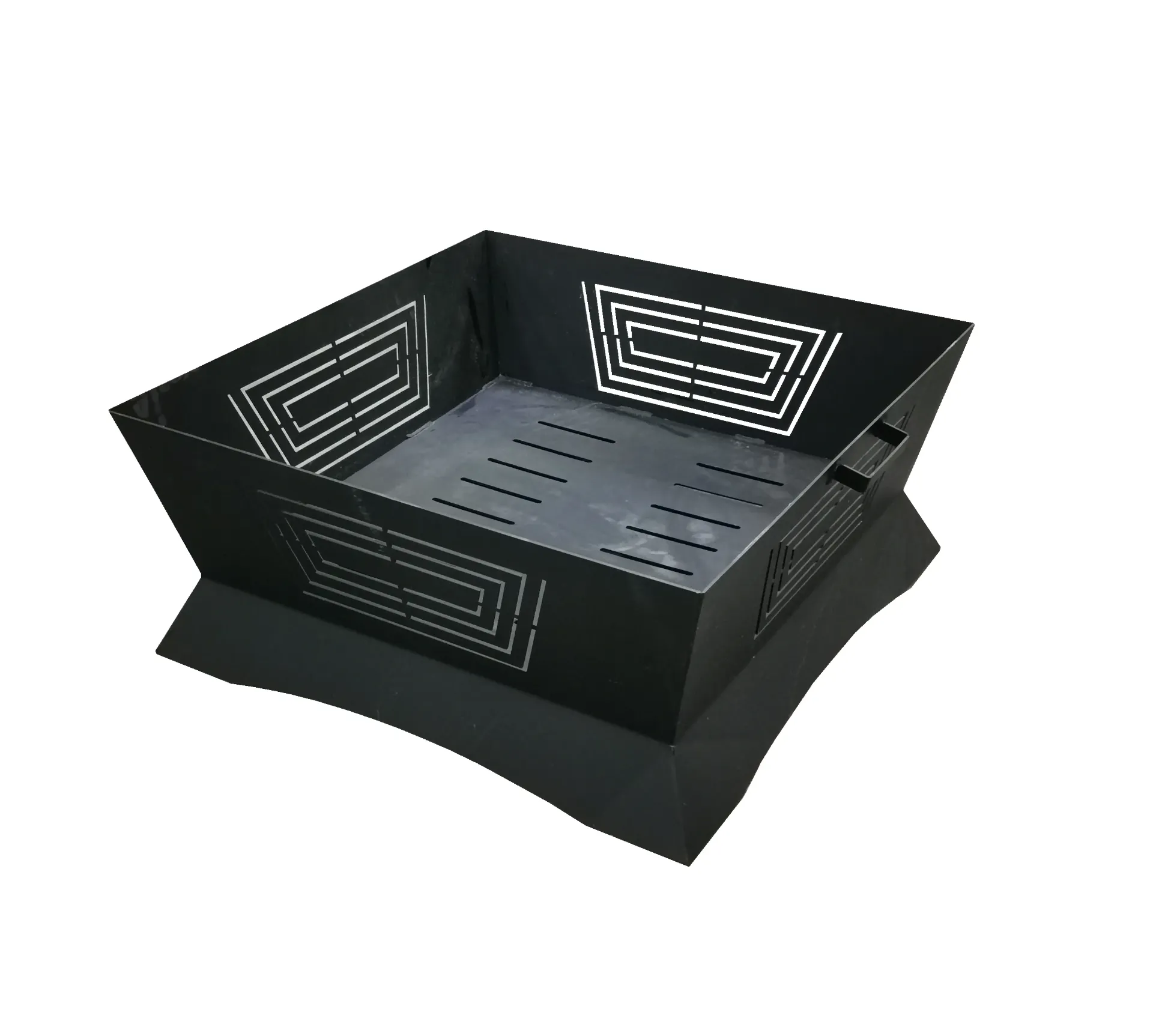 35''x35" Modern Firepit Black