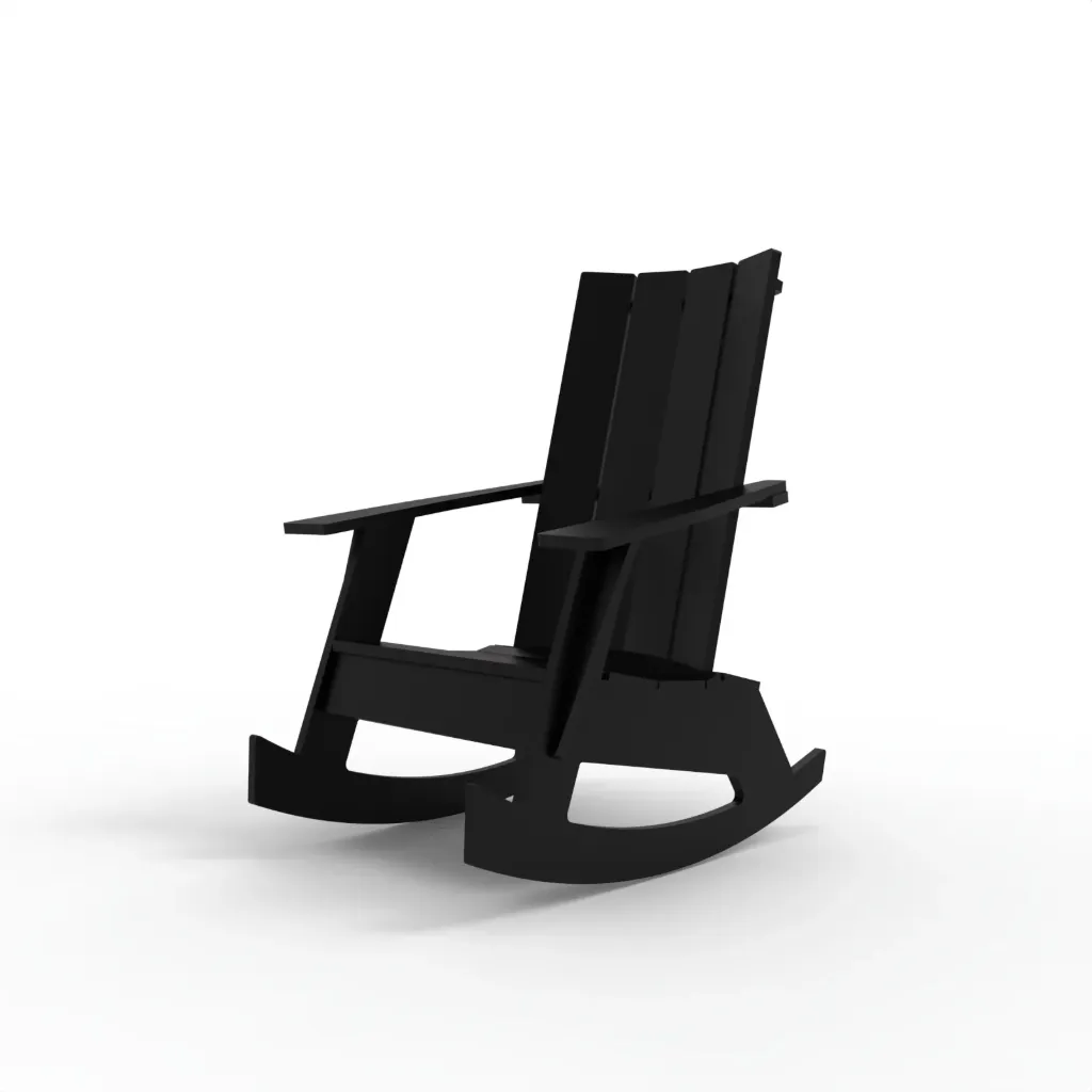 BSMAR Modern Adirondack Rocker (Black)