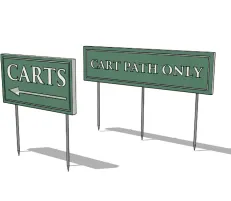 Abacus AFD-CARTS Cart Signs with metal spike