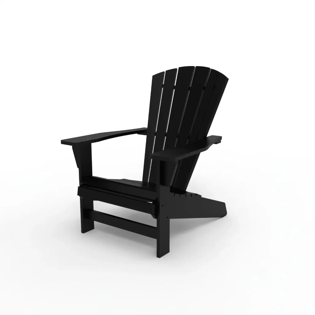 A-815 Muskoka Chair Straight Side (Black)