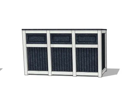 Abacus AFEW-03 Eastwick Waste Bin - Triple - Two Tone