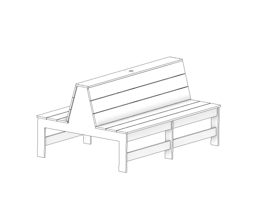 Abacus AFKB-Double Sided Bench 72"