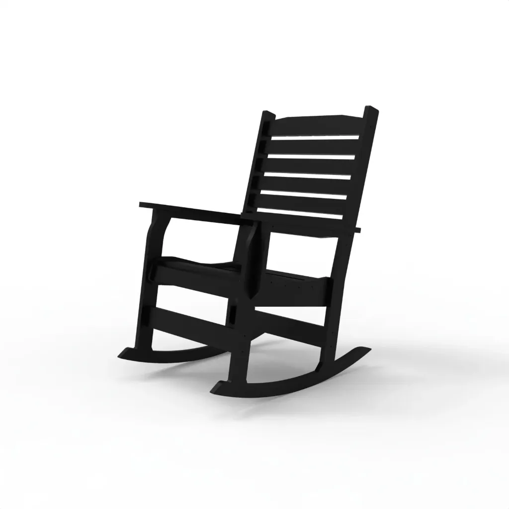 AR-1300 Porch Rocker Horizontal Back (Black)
