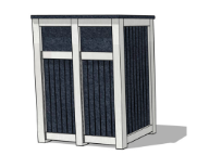 Abacus AFOW-02 Oxford Waste Bin - Double - Two Tone