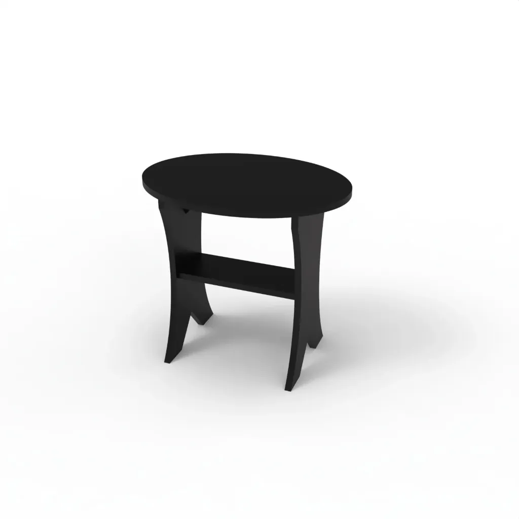 GST01- Oval Side Table (Black)