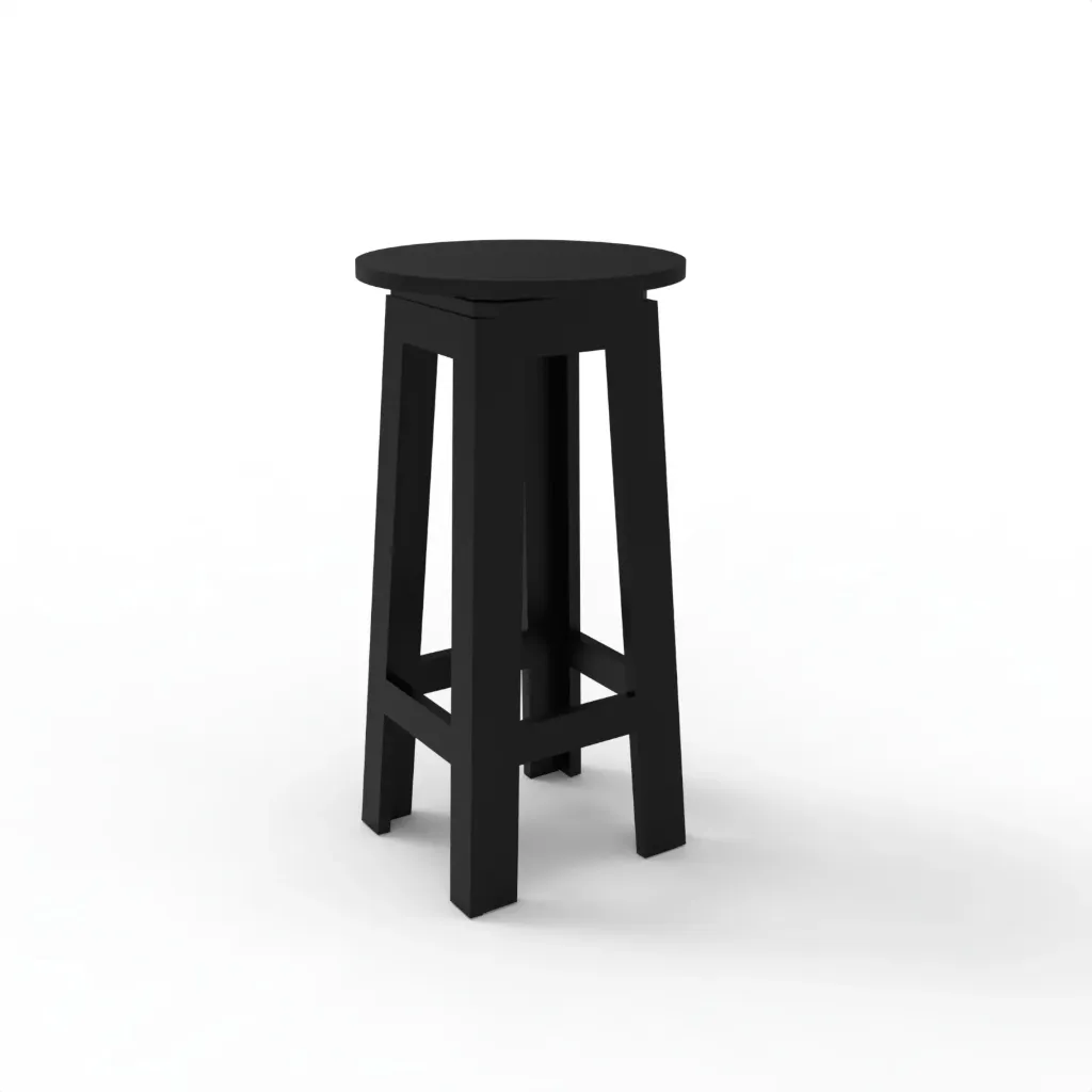 BBS-220 Swivel Bar Stool (Black)