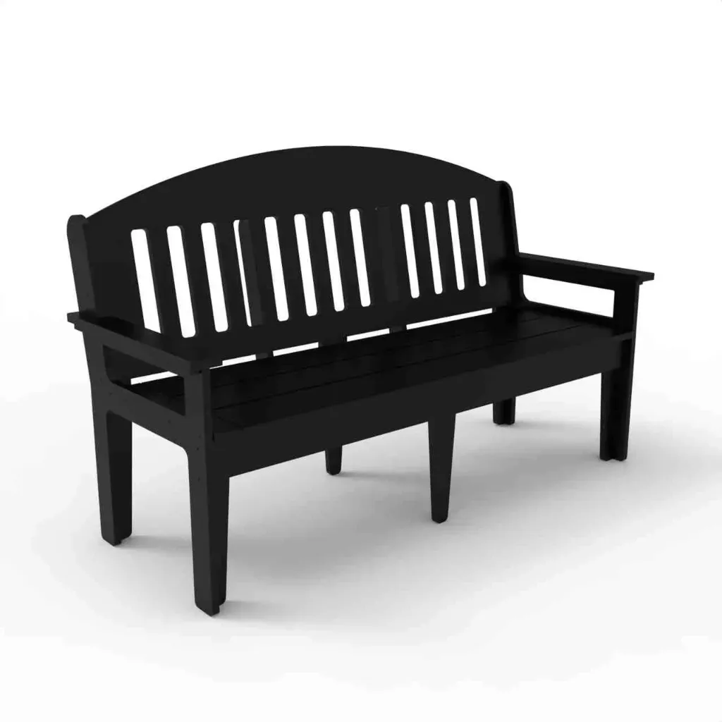 GPB60-60" Garden Bench (Black)