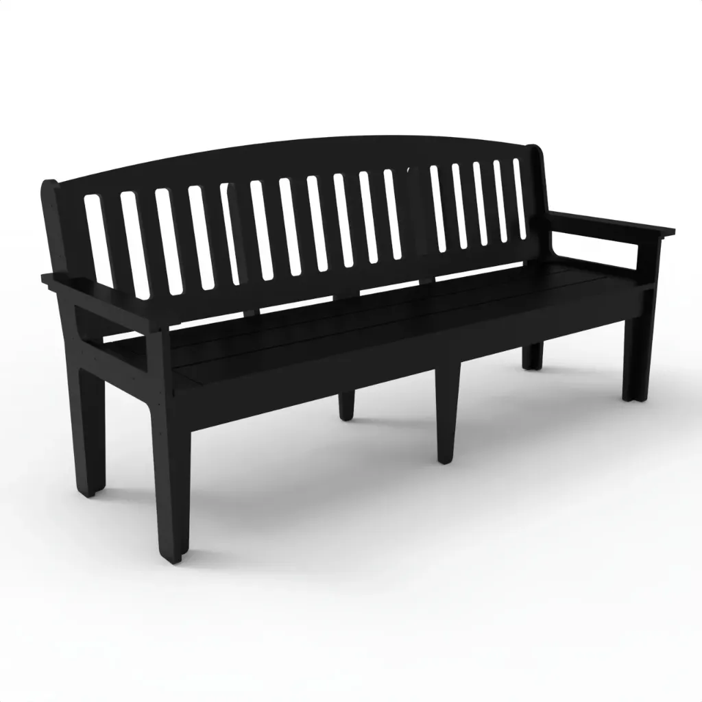 GPB72-72" Garden Bench (Black)